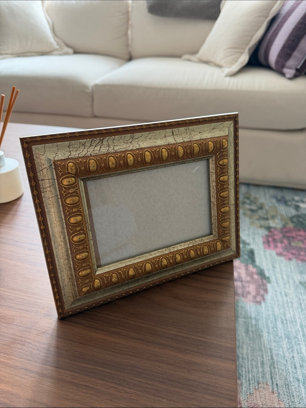 Ornate Gold and Brown Decorative Picture Frame